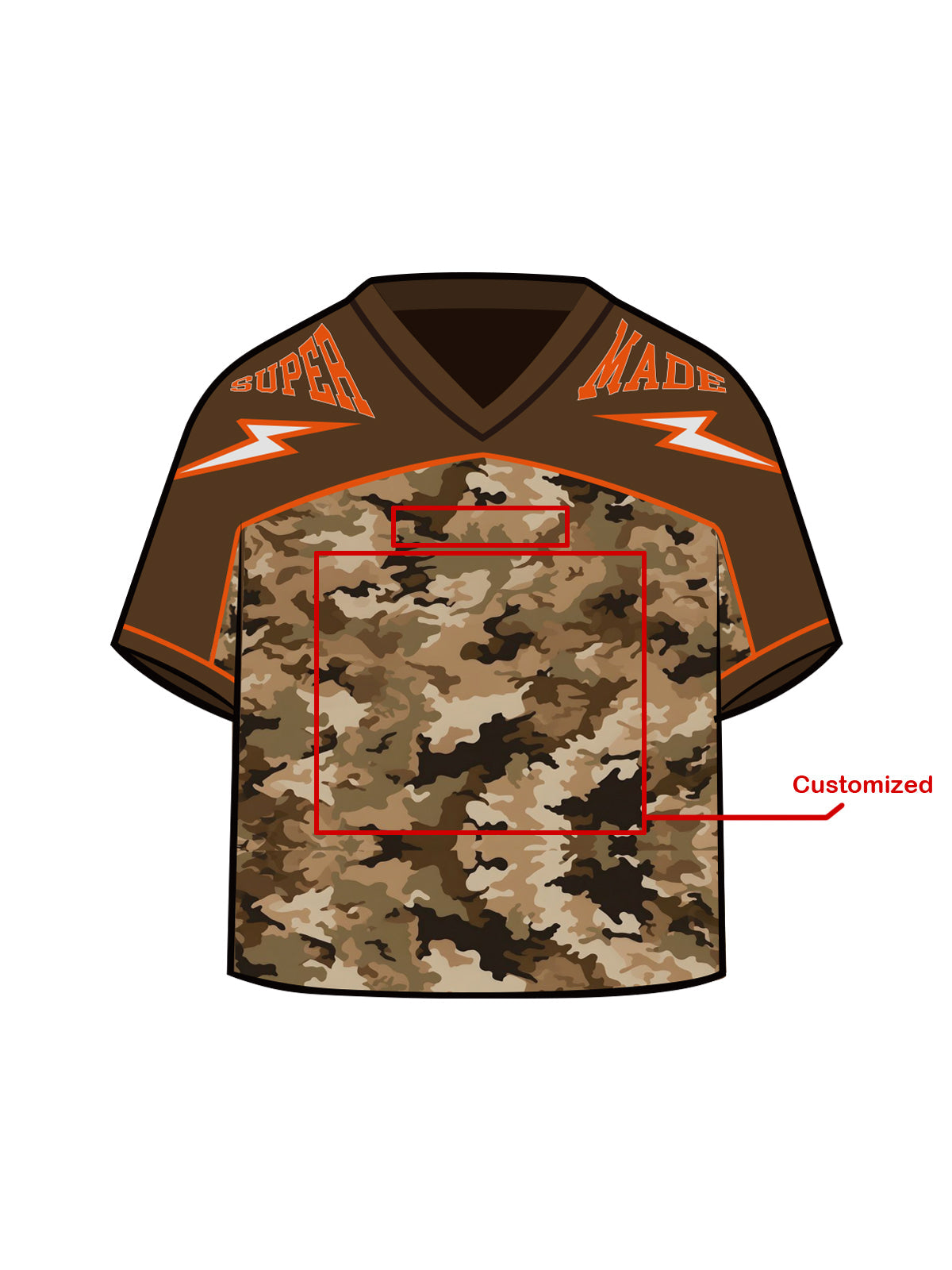 Original Camouflage Football Jersey T-Shirt - 2401 - ShopLuxury