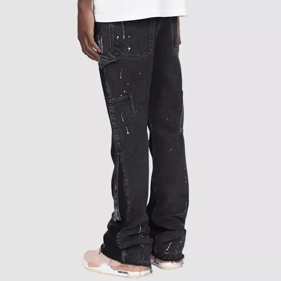 Streetwear Washed Jeans Men V5434 - shopluxuryorg