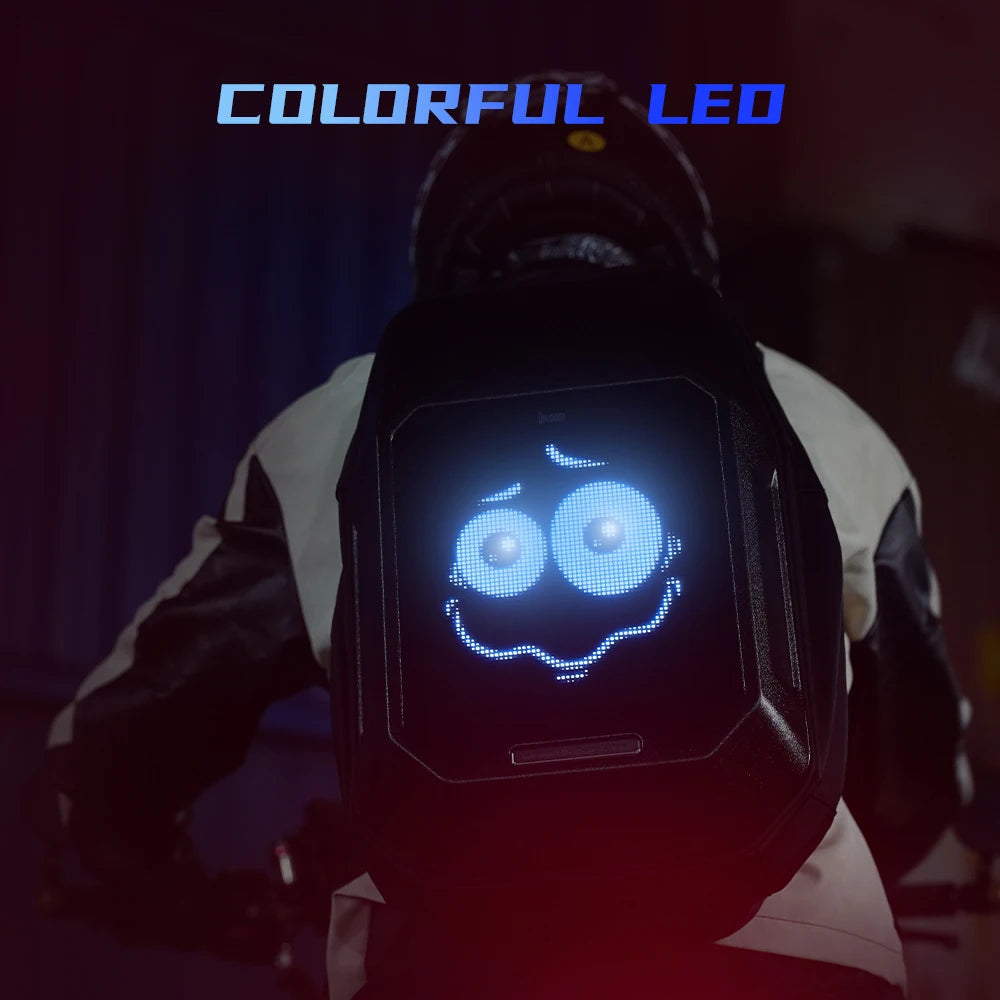 LED Pixel Display Sling Backpack for Motorcycle Riders and Creative Expression - ShopLuxury