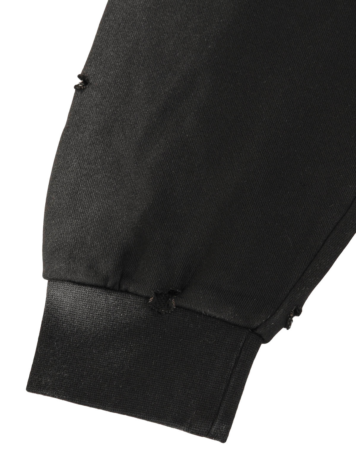 Washed Ripped Zip Up Hoodie - ShopLuxury