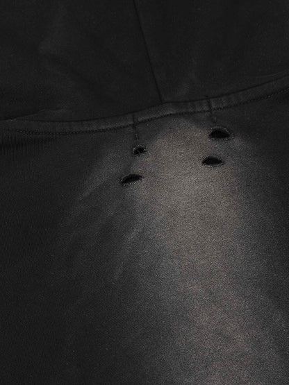 Washed Ripped Zip Up Hoodie - ShopLuxury
