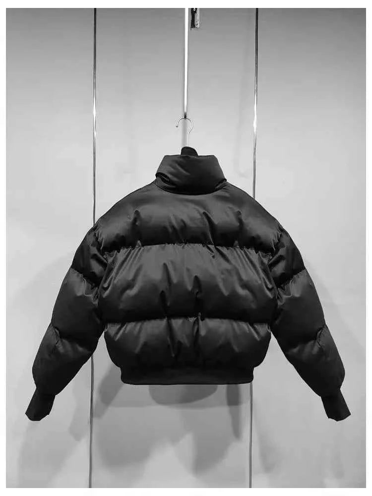 Pitch Black Standing Collar Padded Jacket