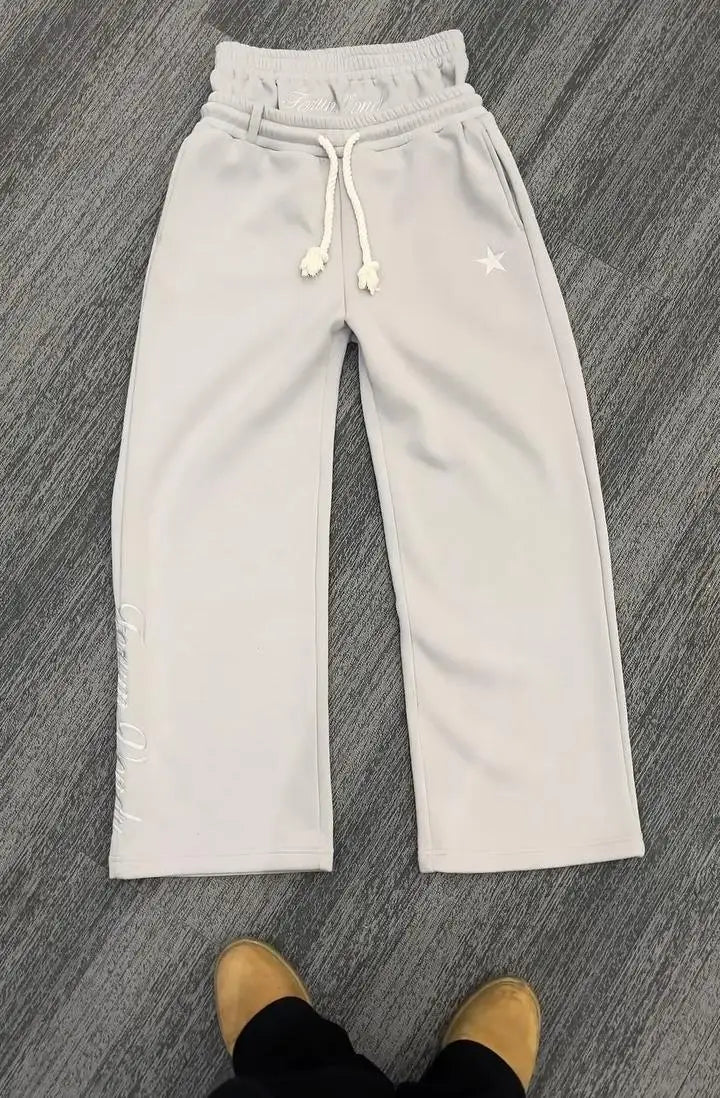 Double Waisted Sweatpants Unisex R4332 - shopluxuryorg