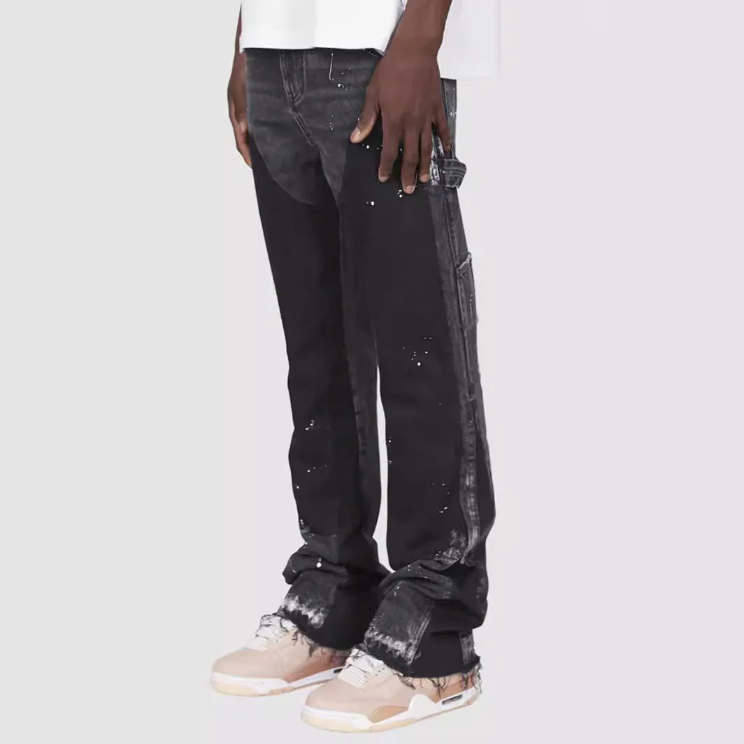 Streetwear Washed Jeans Men V5434 - shopluxuryorg