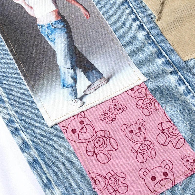 Patch Design Broken Jeans Unisex - shopluxuryorg