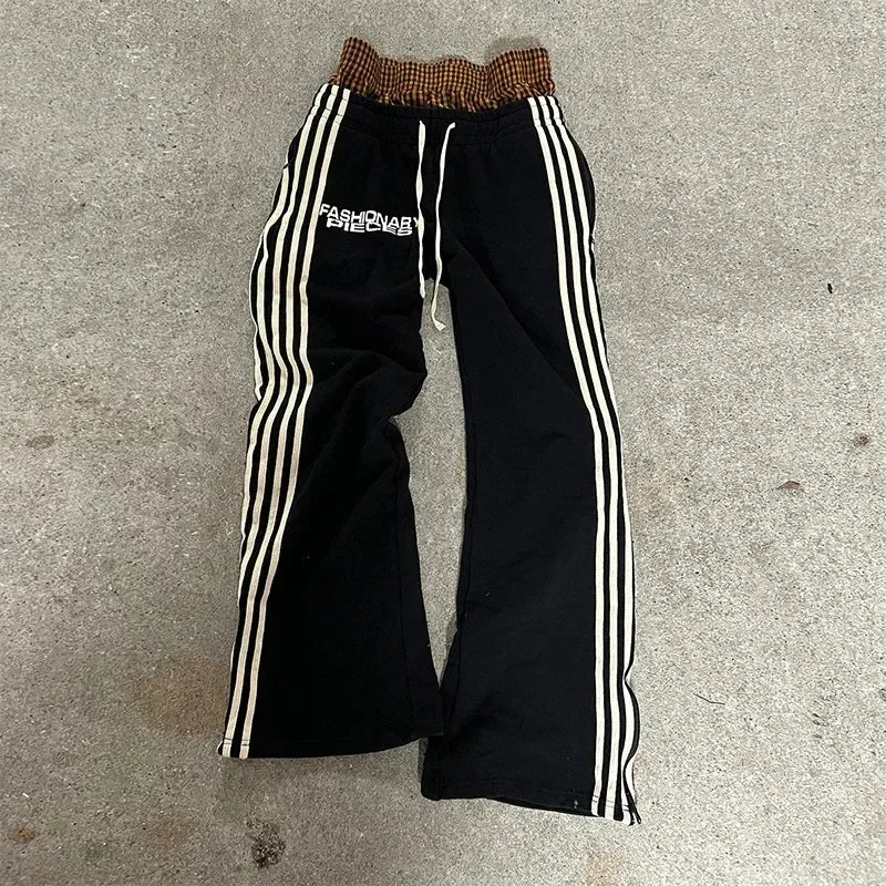 Double Stripes Zipper Cargo Pants - shopluxuryorg