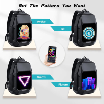 LED Pixel Display Sling Backpack for Motorcycle Riders and Creative Expression - ShopLuxury